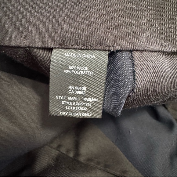 Theory Navy Wool Blend Trousers - Picture 7 of 8